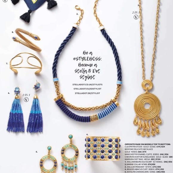 :: Stella & Dot Marine Hand Beaded Necklace - Picture 5 of 11